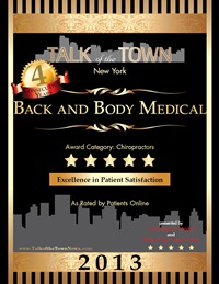 Back and Body Medical of Midtown Manhattan Wins Fourth Consecutive Patient Satisfaction Award