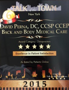 Award Winning Chiropractor NYC