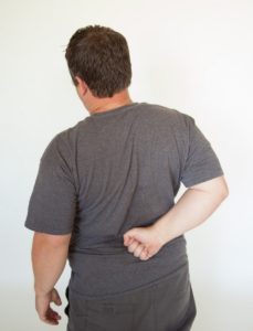 a guy with back pain