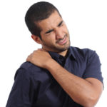 a man with an aching shoulder