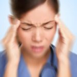 woman with intense headache