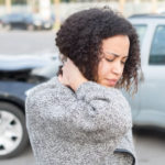 a woman feeling bad after car accident