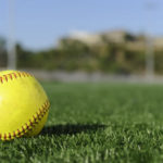 softball on the grass