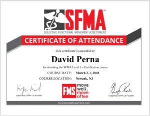 SFMA Certificate David Perna