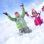 kids playing in the snow