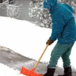 man shoveling snow